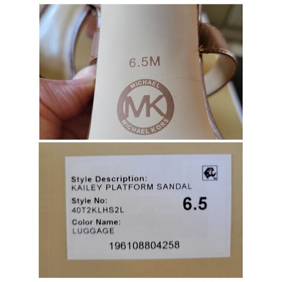 Michael Kors Women’s Sandals Kailey Platform Leather SZ 6.5M - Picture 8 of 8
